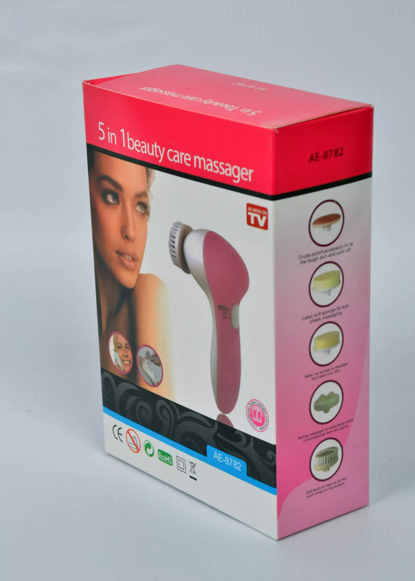 جهاز مساج وتنظيف الوجه 5 في 1 الاحترافي - للعناية المتكاملة بالبشرة وإزالة الجلد الميت (Model AE-8782)