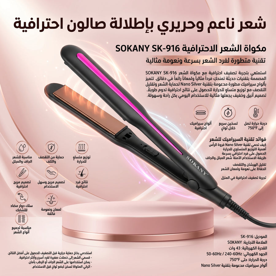 Sokany SK-916 Hair Straightener
