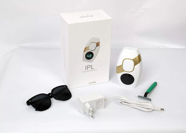 جهاز إزالة الشعر المنزلي الديجيتال IPL المطور – 999,999 ومضة – شاشة LCD ونظام حماية العين