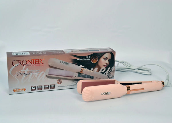 : مكواة فرد الشعر الاحترافية Cronier CR-640 - بتقنية الكيراتين وتكنولوجيا النانو سيلفر لفرد فائق النعومة