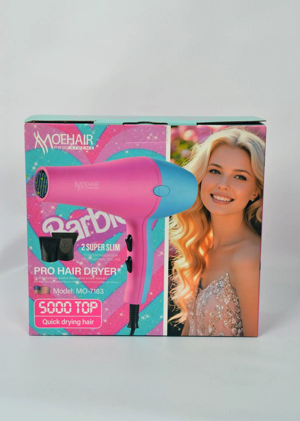 مجفف شعر موهير برو إكستريم الاحترافي - Moehair Pro Hair Dryer MO-7183 (بإصدار ألوان Barbie المميزة